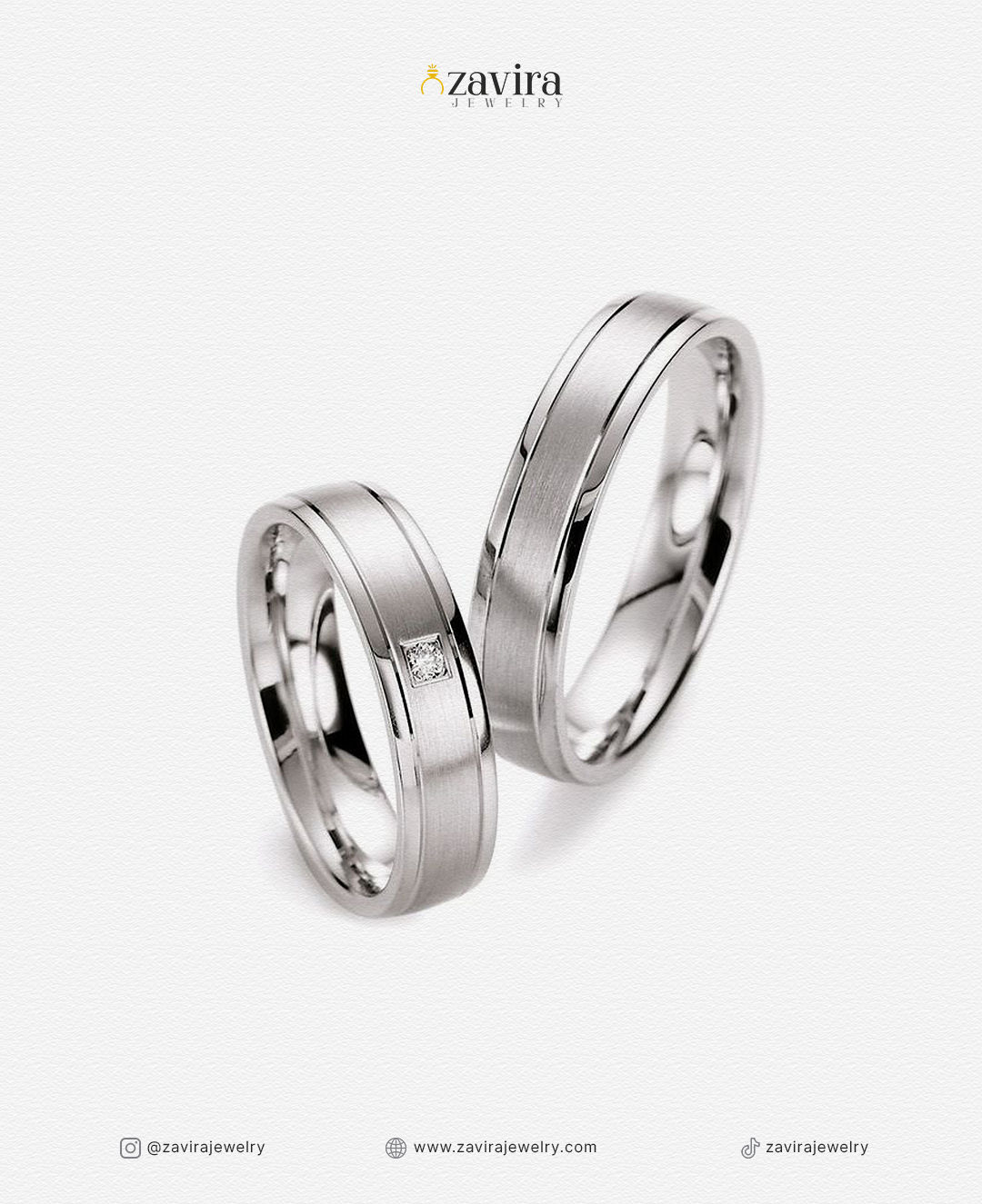 Cincin Kawin Raisa - 107 Couple Platinum ± 30% 4gr & Platinum ± 30% 4gr