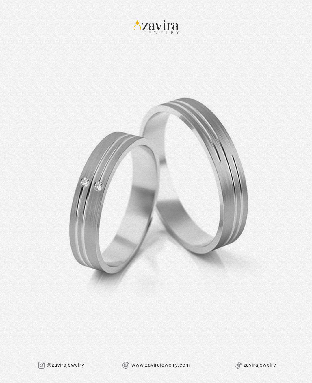 Cincin Kawin Raisa - 104 Couple Silver 925 4gr & Silver 925 4gr