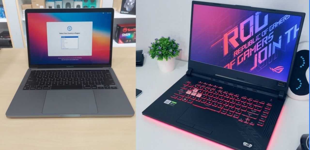 macbook vs rog.