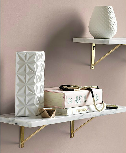 Marble Wall Mounted Shelf Living In A Shoebox