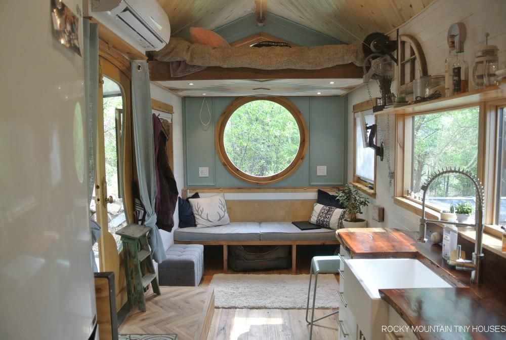 The Tiny House Builder S Own Dream Home Boasts Elevator Bed And Penny Floor Living In A Shoebox