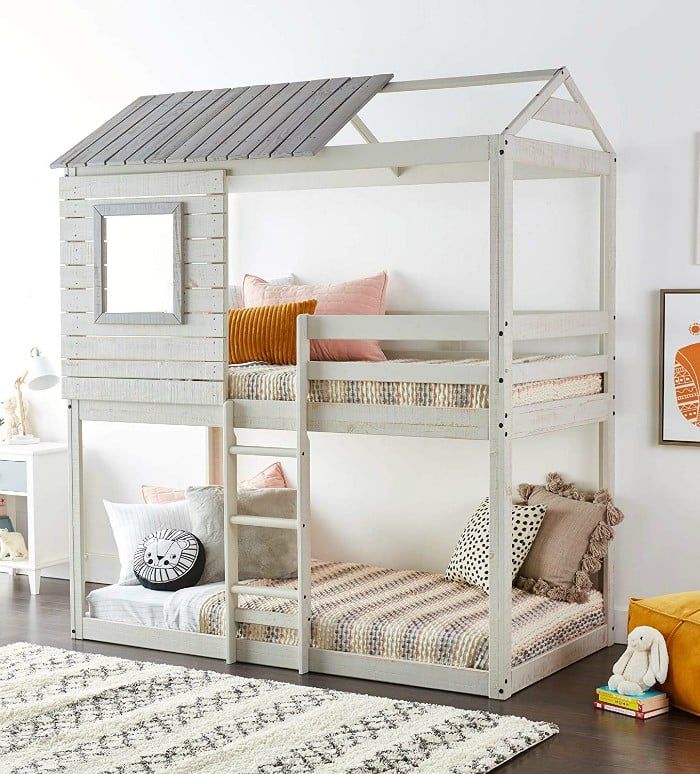 bunk bed with daybed underneath