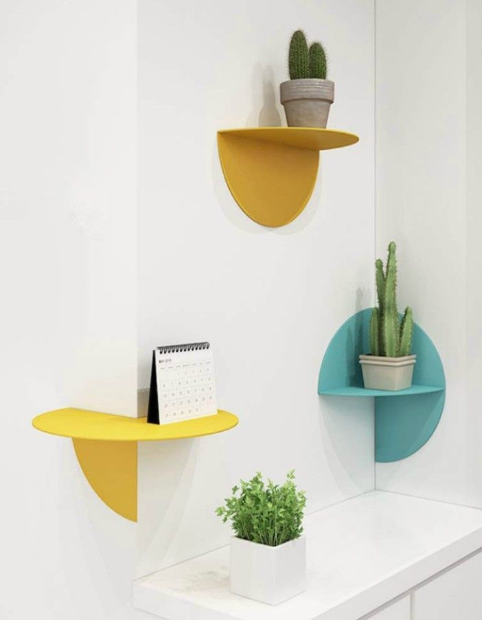 Ylcj Mental Wall Shelf Nordic Simple Floating Shelves Colorful