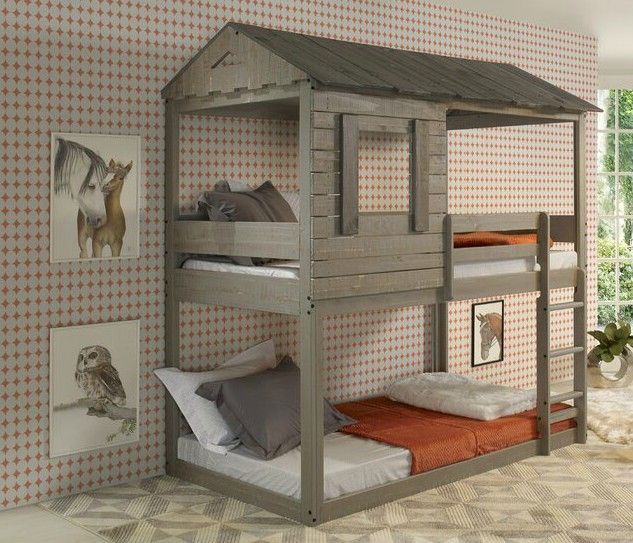 twin bunk bed house