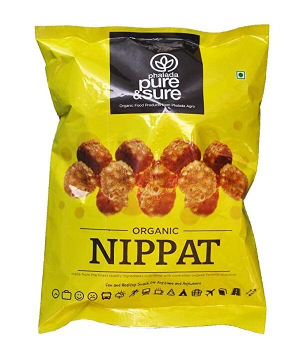 pure & sure organic nippat Delicious Namkeen and Snacks | Ready to Eat Snacks, Cholesterol Free, No Trans Fats, No Preservatives