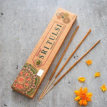 goloka natural and organic sri tulasi fragnance sticks masala sri tualsi incense