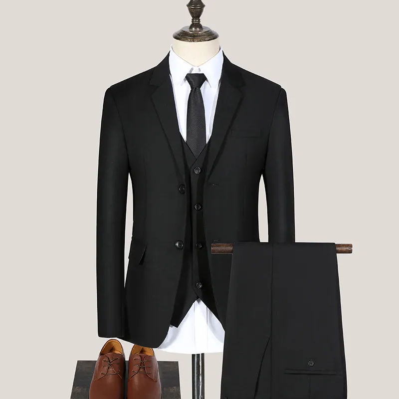 Men's 3 Piece Suit 2 Buttons 