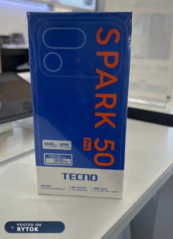 Tecno Spark 50 Pro 128GB 8GB RAM 5600mAh (Brand New Sealed)