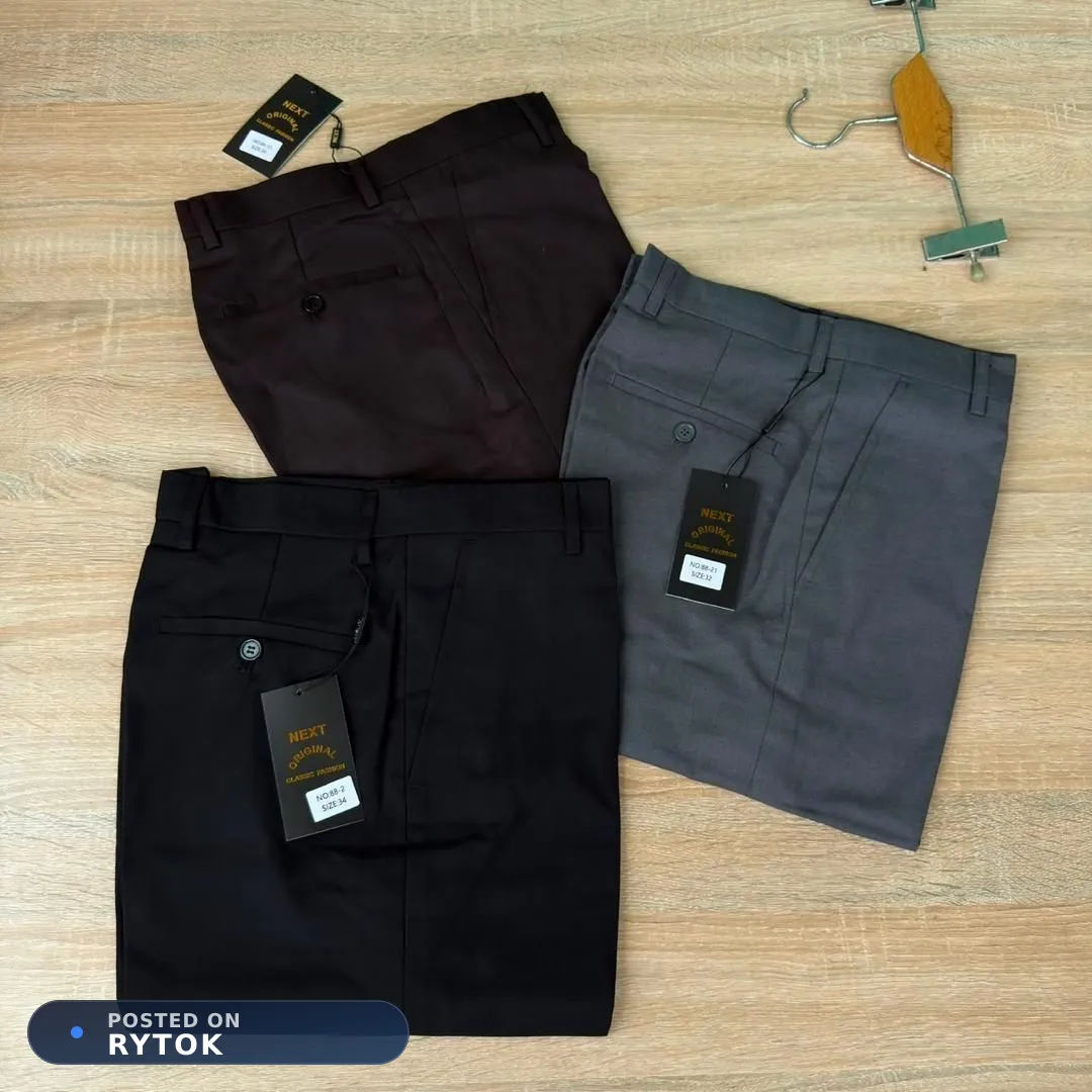 NEXT Men's Classic Fit Trousers - New