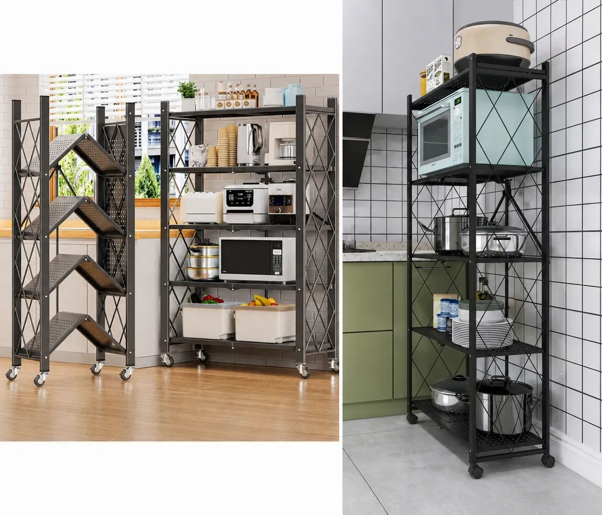 5tier Quality Original Black Metal Kitchen Rack