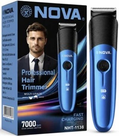 NOVA NHT 1138 Trimmer 100 min Runtime 9 Length Settings (Blue)