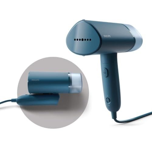 PHILIPS Handheld Garment Steamer STH3000/20, Reno Blue [400 coupon[