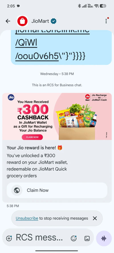 JioMart ₹300 Cashback - Jio Recharge Reward