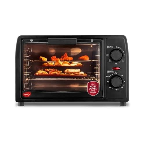 Pigeon Oven Toaster Grill 14 Liters OTG| 850 Watts| Toast, Grill, Bake & Roast | Heat Resistant Tempered Glass| Black