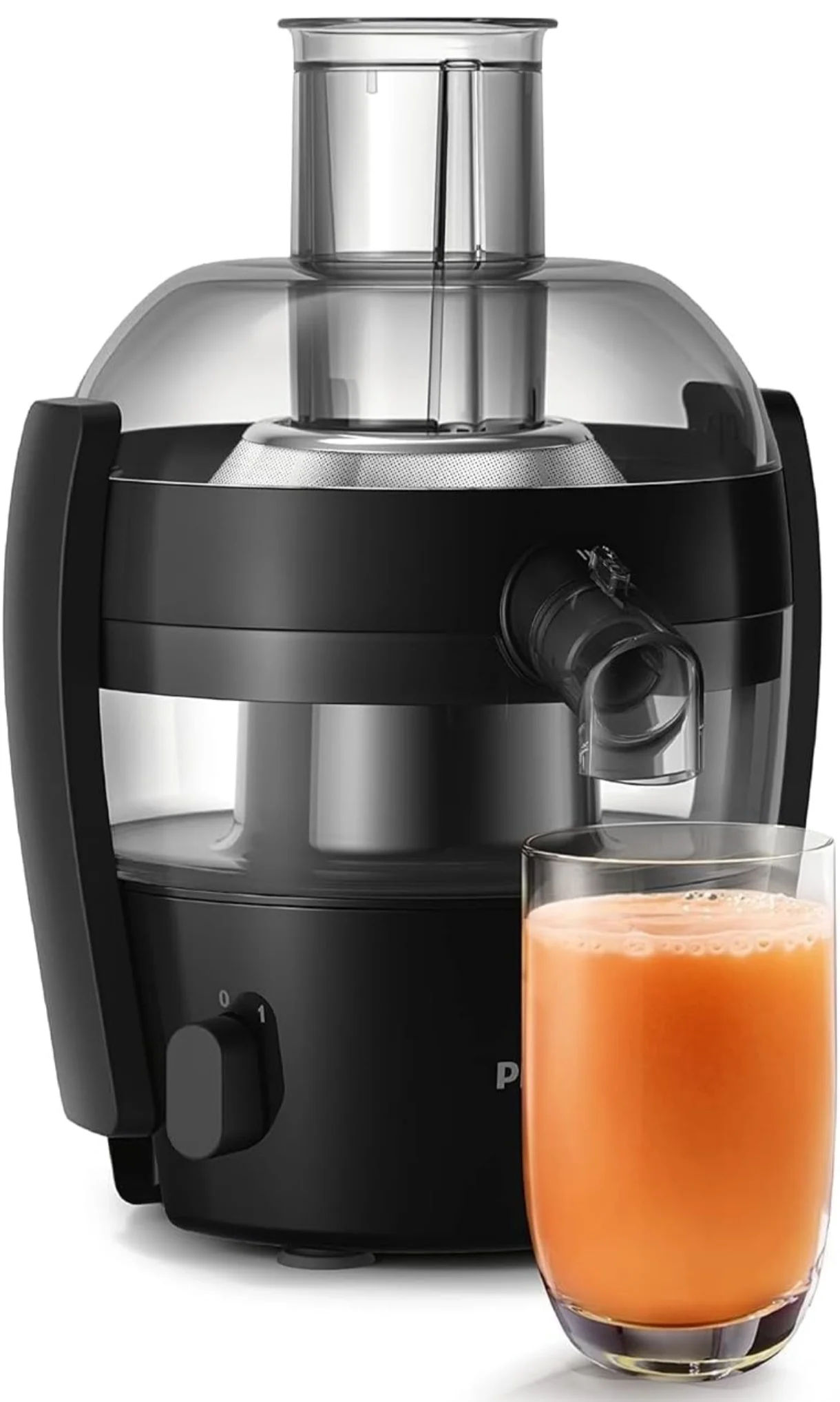 Philips HR1832/00 Centrifugal Juicer Fruits & Vegetables, 1.5L Capacity 500W Juicer | XL Feeding Tube | QuickClean Technology | Compact Design | Ink Black