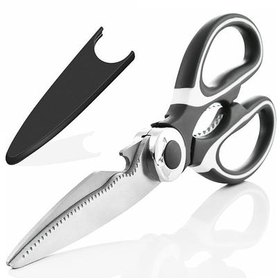 Heavy Duty Kitchen Scissors Stainless Steel Multi-Purpose Cutting Shears with Protective Case, Vegetable, Meat, Chicken, Fish, Herb Cutter for Home & Professional Use