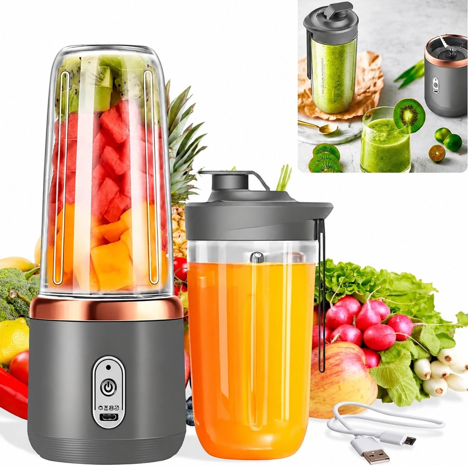 SUPERSTUD Blender Juicer Mixer Rechargeable Portable Smoothie Ble...more