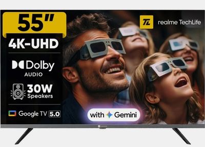 realme Techlife (55 inch) Ultra HD (4K) LED Smart Google TV on Flipkart