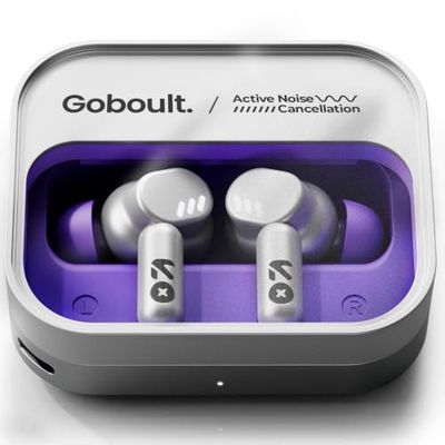 GOBOULT Newly Launched Tenet Pro with ANC TWS Earbuds, 75H Playtime, Amp App Support, 32dB ANC, Quad Mic ENC, Dual Device Pairing, 13mm Driver Ear Buds, Bluetooth 6.0 Wireless Earbuds (Forest White)