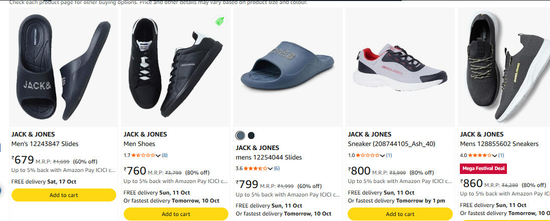 JACK & JONES Men's Black Slip-On Slides | Lightweight Comfort Pool & Casual Flip Flops (12243847)