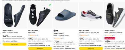 JACK & JONES Men's Black Slip-On Slides | Lightweight Comfort Pool & Casual Flip Flops (12243847)