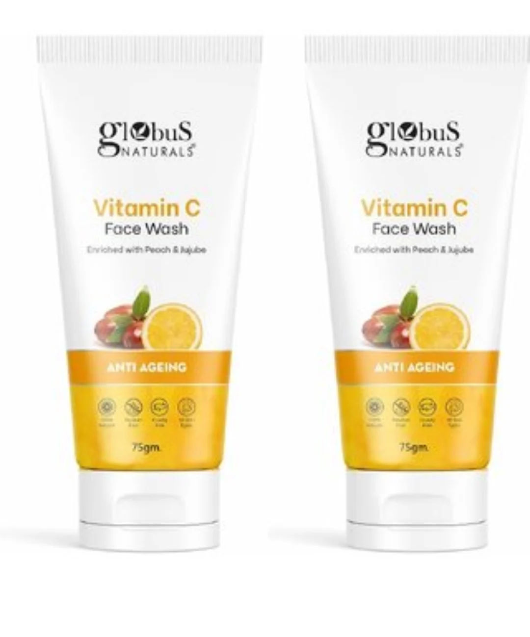Set of 2 vitamin C facewash(75gm each) with peach & jujube