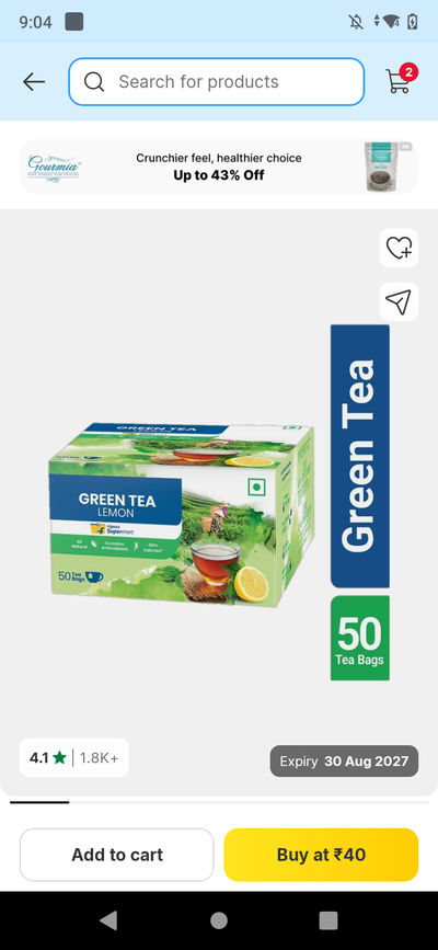Lemon Green Tea 50 Bags Box