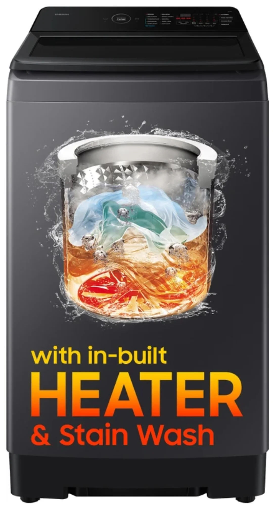 Samsung 8 kg 5 Star, Ecobubble Fully Automatic Top Load with In-built Heater Black (Price Drop)