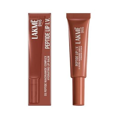 Lakme Peptide Lip IV with 5% Peptide-Niacinamide Complex, For Intense Hydration With A Serum-Like Texture Brown Lip Retreat, 10g