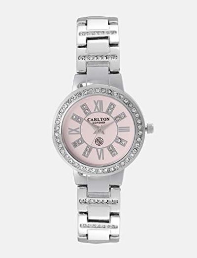 Carlton london Analog Pink Dial Women's Watch-CL012SPIS