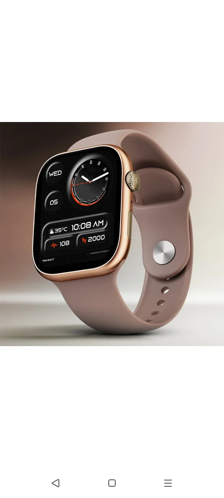 Take a look at this Fire-Boltt Rise X 2.01 HD Display, Wireless Charging, Rotating Crown, Bluetooth Call Smartwatch on Flipkart