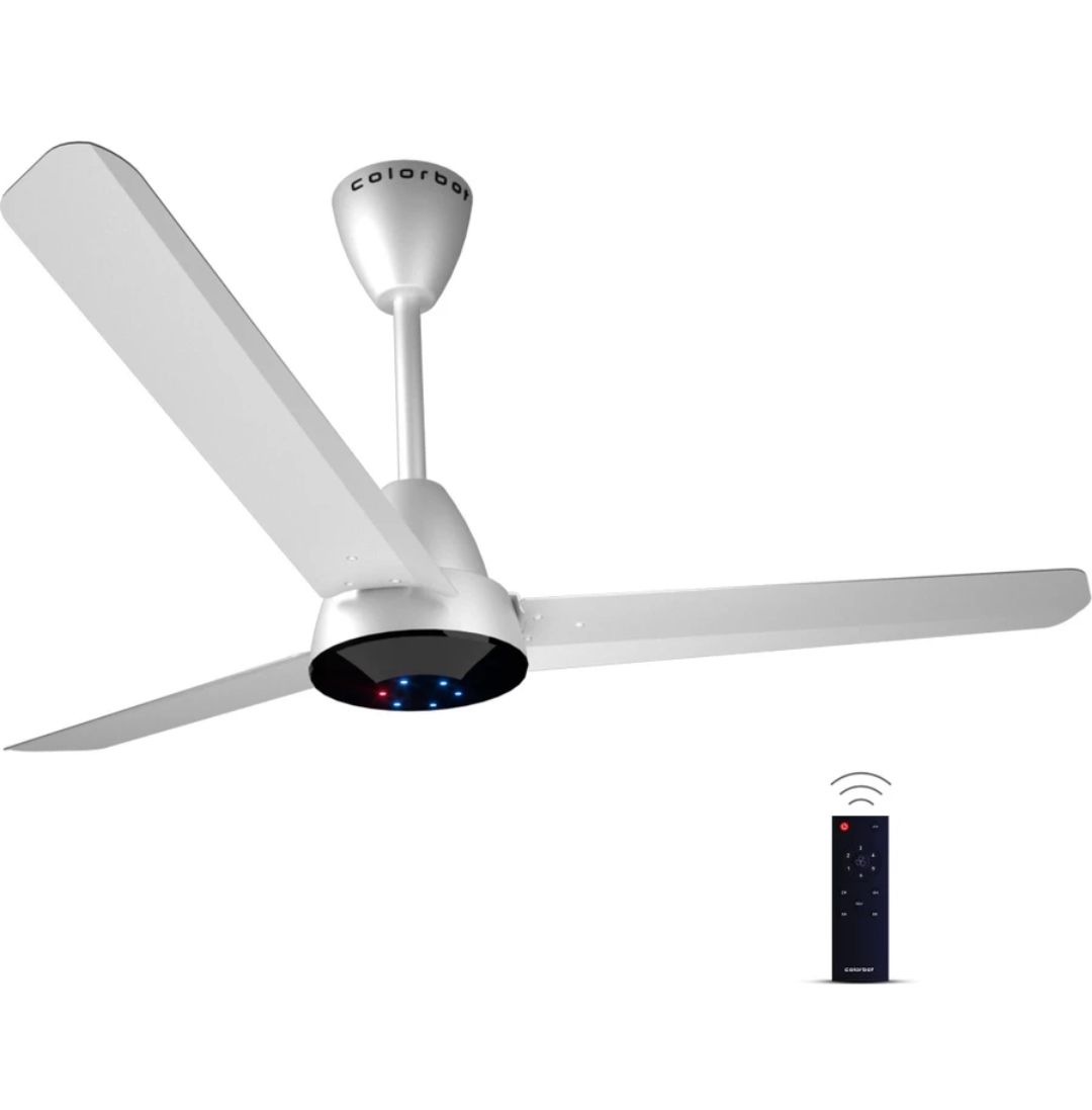 Colorbot Helix BLDC Remote Controlled | 1200 mm Ceiling Fan (5 Star | Arctic White | Pack of 1)