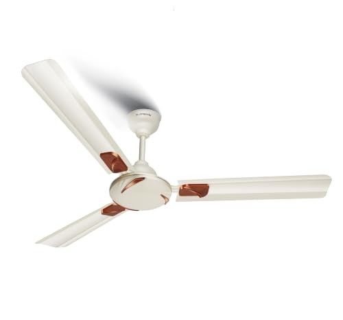 LONGWAY Creta P1 1200 mm/48 inch Ultra High Speed 3 Blade Anti-Dust Decorative Star Rated Ceiling Fan 2 Year Warranty (Ivory, Pack of 1)