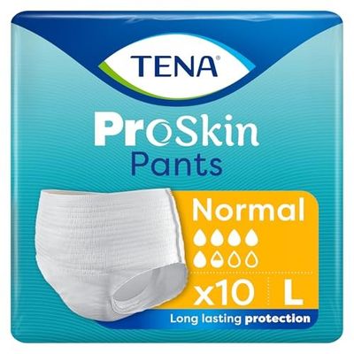 TENA Normal Unisex Adult Diaper Pants - Large Size | 10 Pc | 100-130 Cm