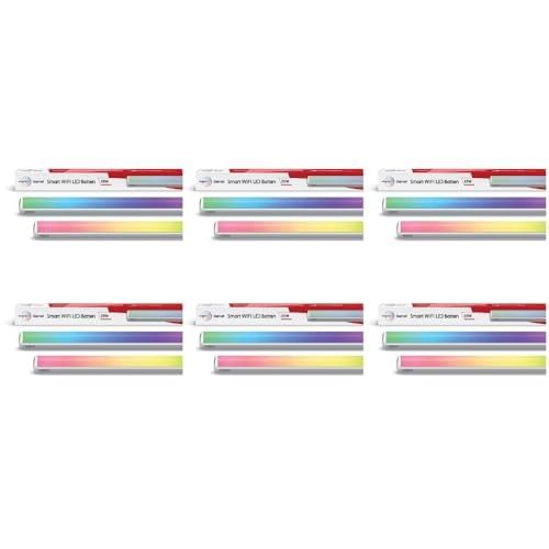 wipro Next Smart Wi-Fi 20W CCT+RGB LED Batten | Pack of 6