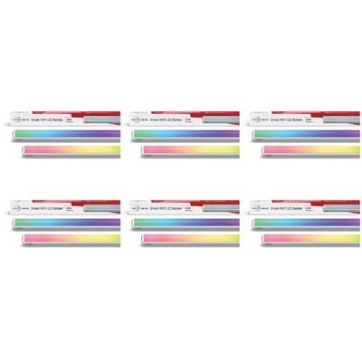 wipro Next Smart Wi-Fi 20W CCT+RGB LED Batten | Pack of 6