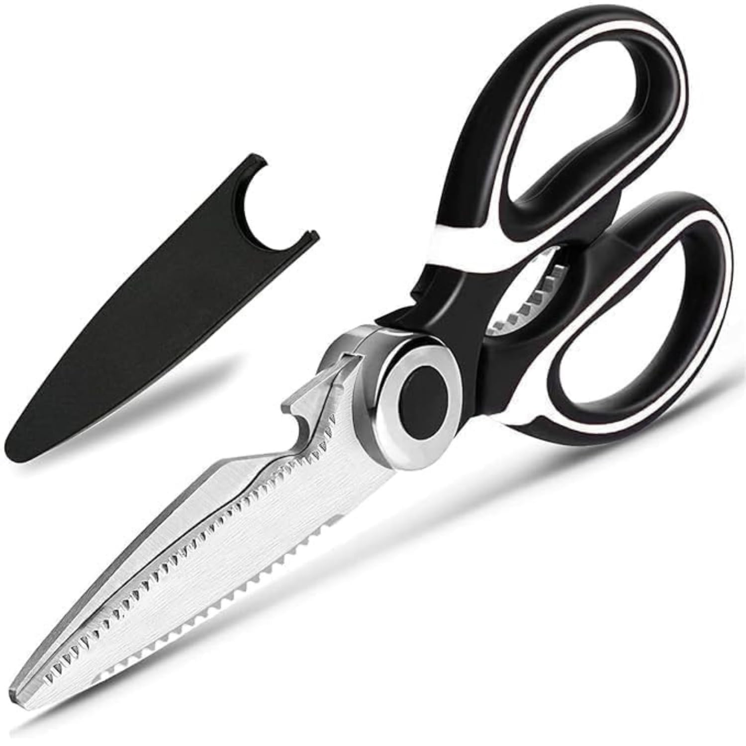 Kitchen Scissor for General Use, Heavy Duty Kitchen Raptor Meat Shears, Cooking Scissors, Stainless Steel Multi-Function Scissors for Food, Chicken, Poultry, Fish, Pizza, Herbs (PACK OF 1)