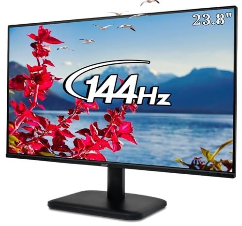 Acer EK240Y P6 23.8 Inch FHD IPS Gaming Monitor | 144Hz, 1ms VRB, AMD FreeSync & Eye Care (Black)