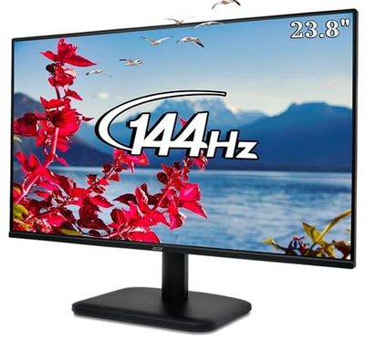 Acer EK240Y P6 23.8 Inch FHD IPS Gaming Monitor | 144Hz, 1ms VRB, AMD FreeSync & Eye Care (Black)