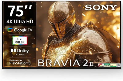 Sony 189 cm (75 inches) BRAVIA 2M2 Series 4K Ultra HD Smart LED Google TV K-75S25BM2