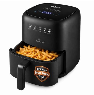 Inalsa Nutri Fry3.5,1400W, AirFry, Bake, Grill, Roast, Reheat, Dehydrate Air Fryer (3.5 L)
