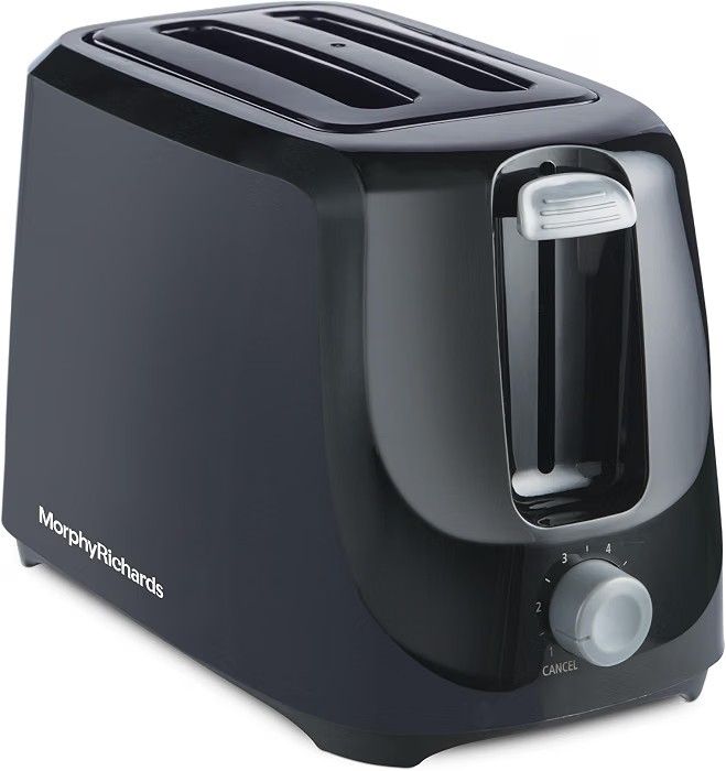 Morphy Richards AT 200 Bread Toaster|700W Toaster 2 slices|6 Different Browning Controls|Removable Crumb Tray
