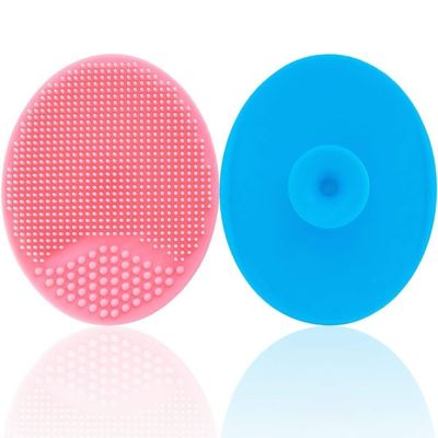 Soft Silicon Body Scrubber for Bathing, Skin Soother Bath Brush, Mini Silicone Scalp Scrubber, Craddle Cap Brush, Kids, Newborn Baby, Toddler Silicone Massage Brush for Cleansing (Pack of 2)