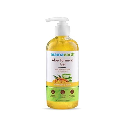 Mamaearth Aloe Turmeric Gel From 100% Pure Aloe Vera | For Face, Skin & Hair | 300 ml