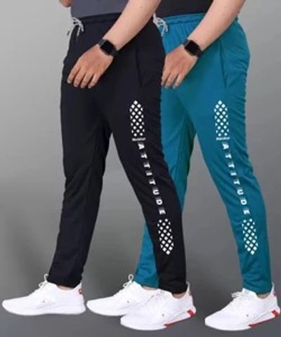 EYSTONE Solid Men Black, Blue Track Pants