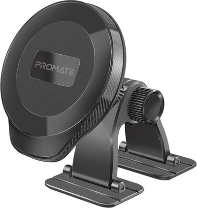 Promate Magnetic Phone Holder with MagGrip™ Technology, Fits Any Curved Surface,