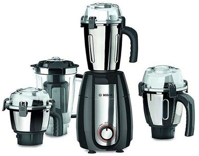 BOSCH TrueMixx Pro 1000 W Mixer Grinder (MGM8842MIN | 4 Jars | Black, Steel)