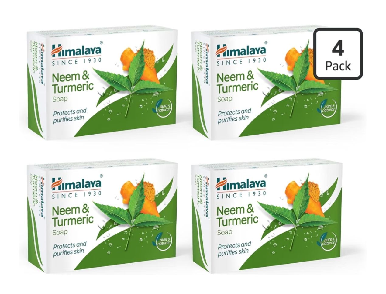 Himalaya Herbals Neem and Turmeric Soap, 125gm (Pack of 4) at 99