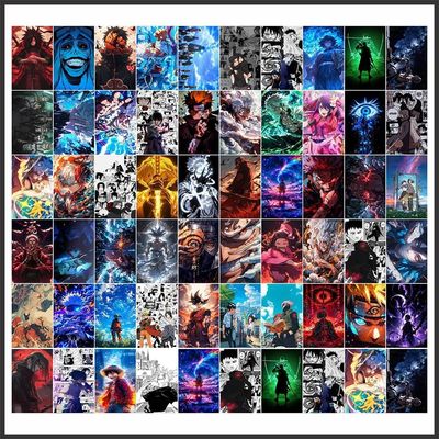 Anime Character Poster Set 4x6 Inch | 30 PCS Mini Anime Posters | Multicolor Wall Decor