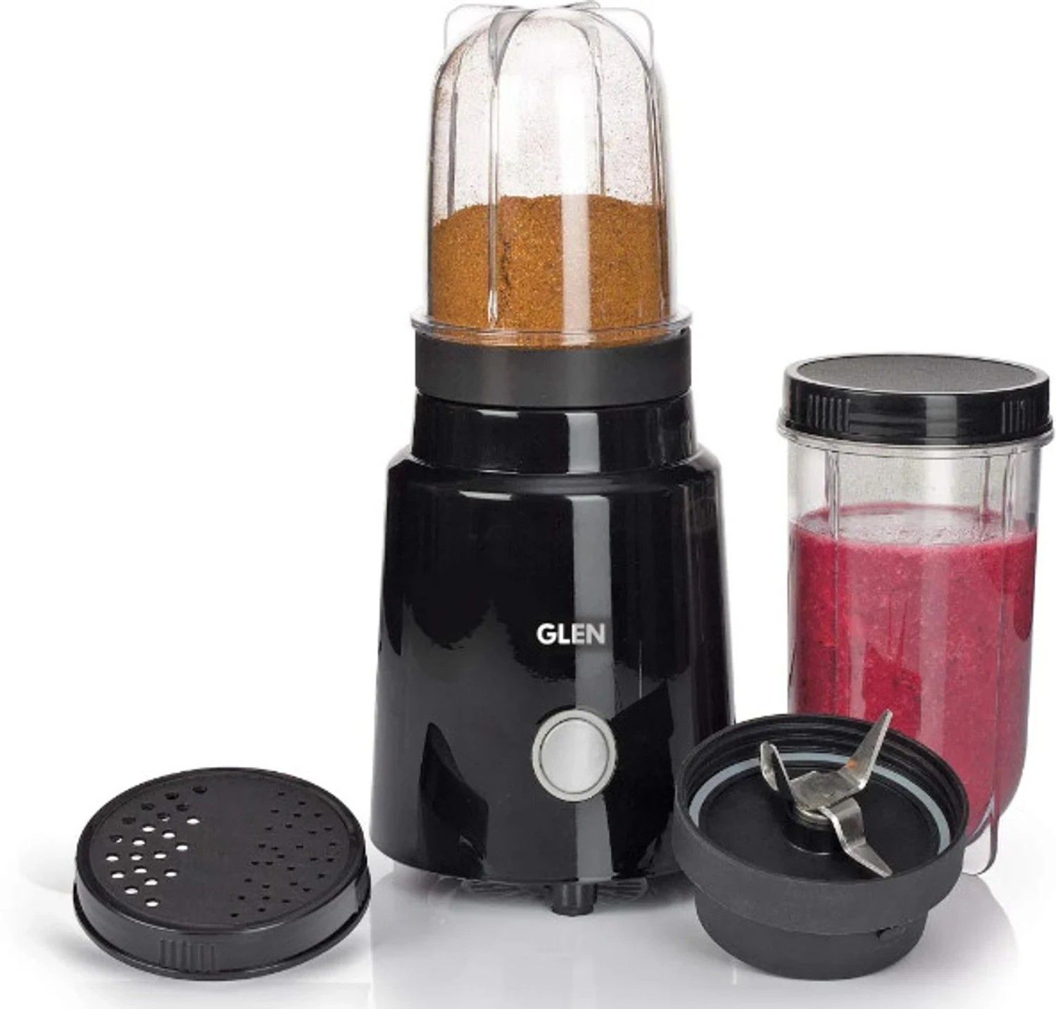 Glen Active Blender 350 W Mixer Grinder (SA4048N | 2 Jars | Black...more
